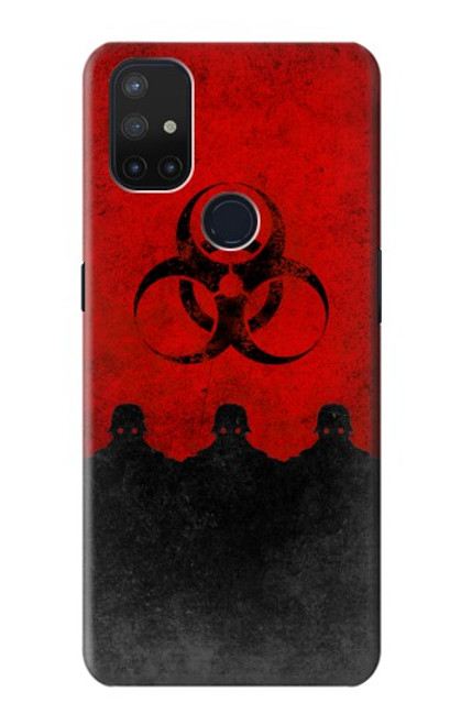 S2917 Biohazards Virus Alert Rouge Etui Coque Housse pour OnePlus Nord N10 5G