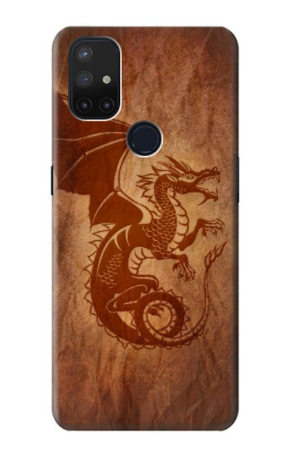 S3086 Rouge dragon Tatouage Etui Coque Housse pour OnePlus Nord N10 5G