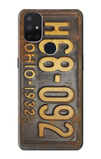 S3228 Millésimé plaque d'immatriculation de voiture Etui Coque Housse pour OnePlus Nord N10 5G