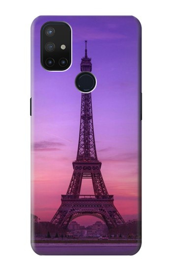 S3447 Paris Eiffel Le coucher du soleil Etui Coque Housse pour OnePlus Nord N10 5G