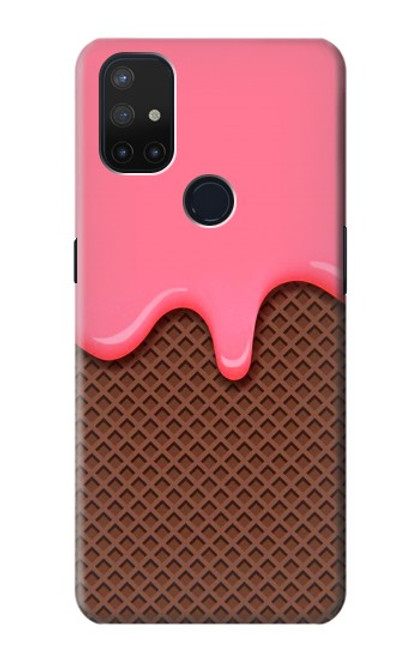 S3754 Cornet de crème glacée à la fraise Etui Coque Housse pour OnePlus Nord N10 5G