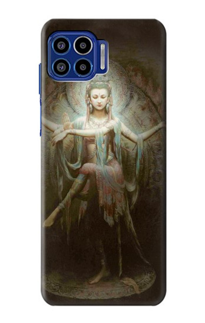 S0787 Guan Yin Etui Coque Housse pour Motorola One 5G