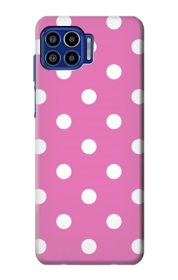 S2358 Rose à pois Etui Coque Housse pour Motorola One 5G