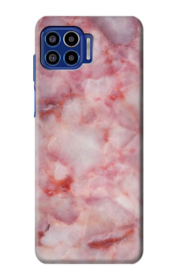 S2843 Texture en marbre rose Etui Coque Housse pour Motorola One 5G
