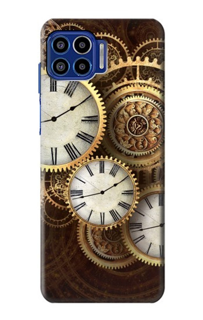 S3172 Horloge or Etui Coque Housse pour Motorola One 5G