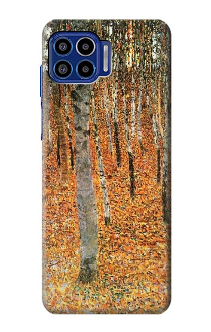 S3380 Gustav Klimt Bouleau Forêt Etui Coque Housse pour Motorola One 5G