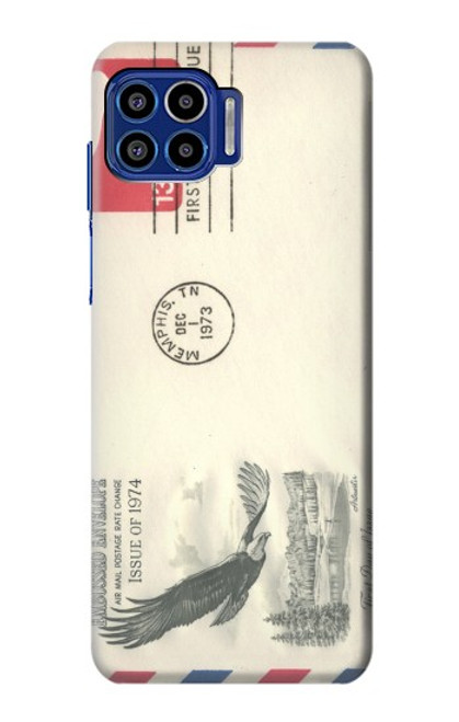 S3551 Art de l'millésimé de la poste enveloppe aérienne Etui Coque Housse pour Motorola One 5G