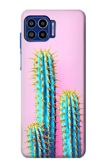 S3673 Cactus Etui Coque Housse pour Motorola One 5G