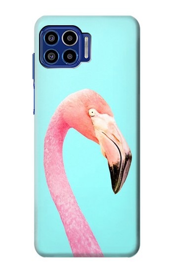 S3708 Flamant rose Etui Coque Housse pour Motorola One 5G