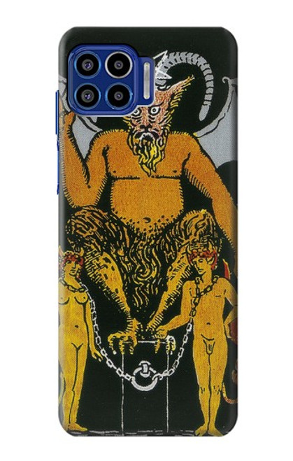 S3740 Carte de tarot le diable Etui Coque Housse pour Motorola One 5G