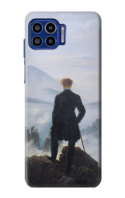 S3789 Wanderer above the Sea of Fog Etui Coque Housse pour Motorola One 5G