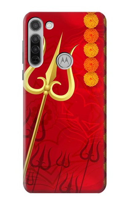 S3788 Shiv Trishul Etui Coque Housse pour Motorola Moto G8