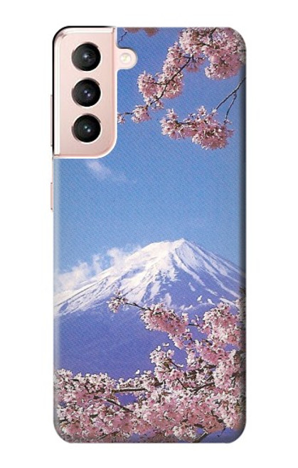 S1060 Mont Fuji Sakura fleur de cerisier Etui Coque Housse pour Samsung Galaxy S21 5G