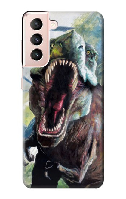 S1453 Dinosaur Trex Tyrannosaurus Rex Etui Coque Housse pour Samsung Galaxy S21 5G