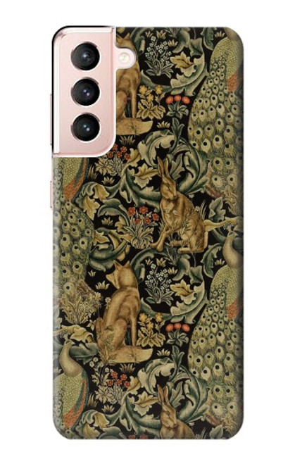 S3661 William Morris Forest Velvet Etui Coque Housse pour Samsung Galaxy S21 5G