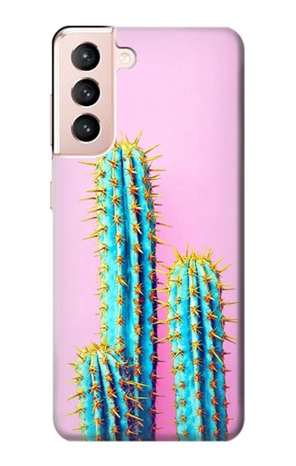 S3673 Cactus Etui Coque Housse pour Samsung Galaxy S21 5G