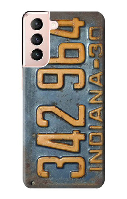 S3750 Plaque d'immatriculation de véhicule vintage Etui Coque Housse pour Samsung Galaxy S21 5G