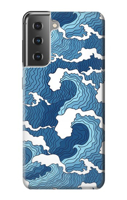 S3751 Modèle de vague Etui Coque Housse pour Samsung Galaxy S21 Plus 5G, Galaxy S21+ 5G