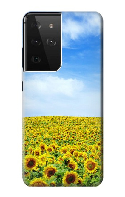 S0232 Tournesol Etui Coque Housse pour Samsung Galaxy S21 Ultra 5G