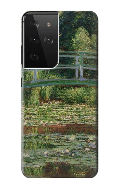 S3674 Claude Monet La passerelle japonaise et la piscine de nénuphars Etui Coque Housse pour Samsung Galaxy S21 Ultra 5G