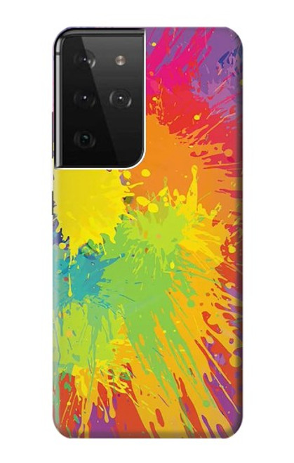 S3675 Tâche de couleur Etui Coque Housse pour Samsung Galaxy S21 Ultra 5G