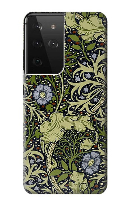 S3792 William Morris Etui Coque Housse pour Samsung Galaxy S21 Ultra 5G
