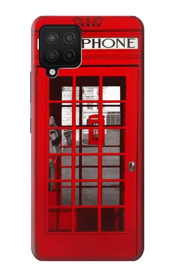 S0058 Cabine téléphonique Etui Coque Housse pour Samsung Galaxy A12
