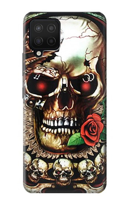 S0753 crâne Wing Etui Coque Housse pour Samsung Galaxy A12