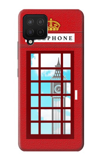 S2059 Angleterre britannique Cabine téléphonique Minimaliste Etui Coque Housse pour Samsung Galaxy A12