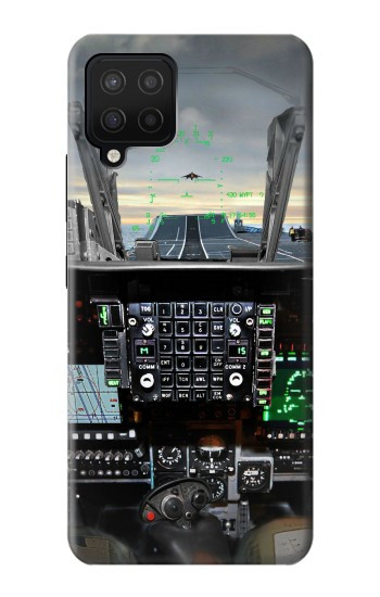 S2435 Avion de chasse Cockpit d'avion Etui Coque Housse pour Samsung Galaxy A12