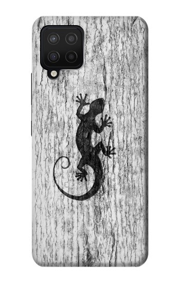 S2446 Gecko bois imprimé graphique Etui Coque Housse pour Samsung Galaxy A12
