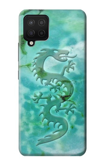 S2653 Dragon Vert Turquoise Pierre Graphique Etui Coque Housse pour Samsung Galaxy A12