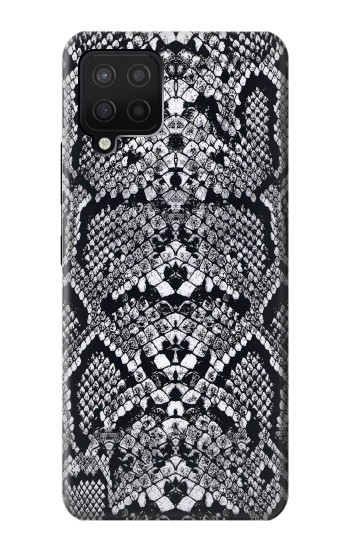 S2855 Blanc Rattle Serpent Imprimé graphique Peau Etui Coque Housse pour Samsung Galaxy A12