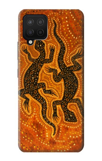 S2901 Lezard Art autochtone Etui Coque Housse pour Samsung Galaxy A12