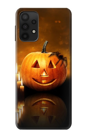 S1083 Citrouille araignée bougies Halloween Etui Coque Housse pour Samsung Galaxy A32 5G
