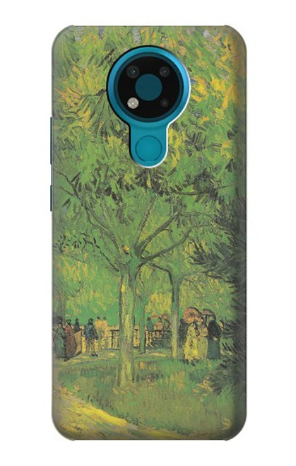 S3748 Van Gogh une ruelle dans un jardin public Etui Coque Housse pour Nokia 3.4