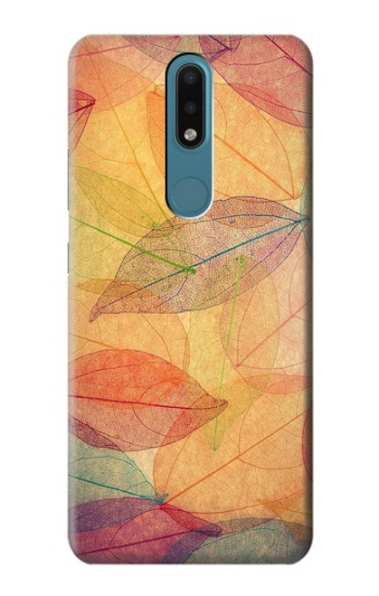 S3686 Automne Feuille Automne Etui Coque Housse pour Nokia 2.4