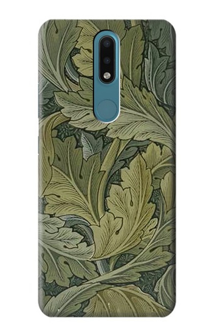 S3790 William Morris Acanthus Leaves Etui Coque Housse pour Nokia 2.4