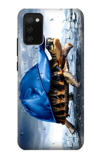 S0084 Tortue sous la pluie Etui Coque Housse pour Samsung Galaxy A02s, Galaxy M02s