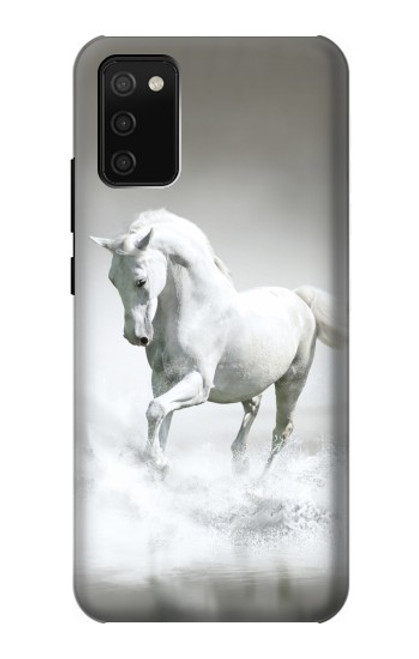 S0932 Cheval Blanc Etui Coque Housse pour Samsung Galaxy A02s, Galaxy M02s