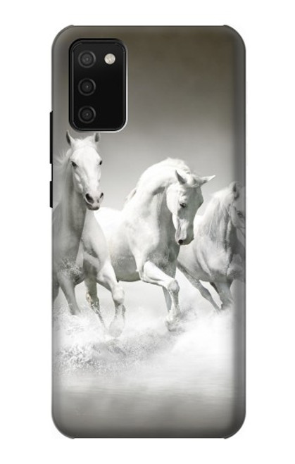 S0933 Cheval Blanc Etui Coque Housse pour Samsung Galaxy A02s, Galaxy M02s