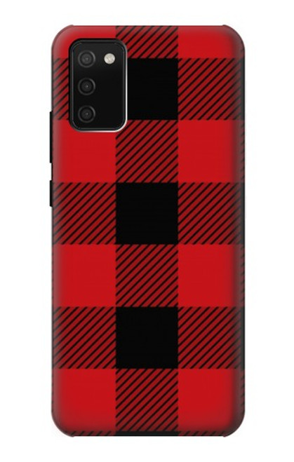 S2931 Rouge Buffle motif de vérification Etui Coque Housse pour Samsung Galaxy A02s, Galaxy M02s