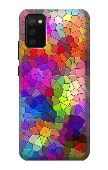S3677 Mosaïques de briques colorées Etui Coque Housse pour Samsung Galaxy A02s, Galaxy M02s