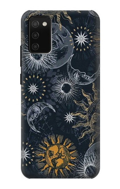 S3702 Lune et soleil Etui Coque Housse pour Samsung Galaxy A02s, Galaxy M02s