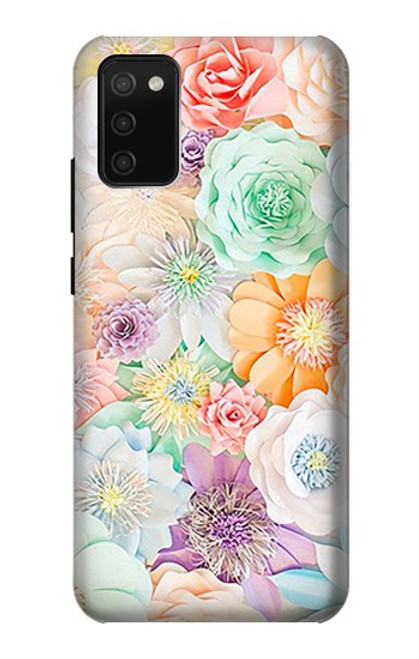 S3705 Fleur florale pastel Etui Coque Housse pour Samsung Galaxy A02s, Galaxy M02s