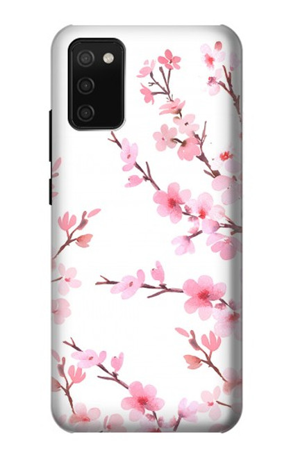 S3707 Fleur de cerisier rose fleur de printemps Etui Coque Housse pour Samsung Galaxy A02s, Galaxy M02s