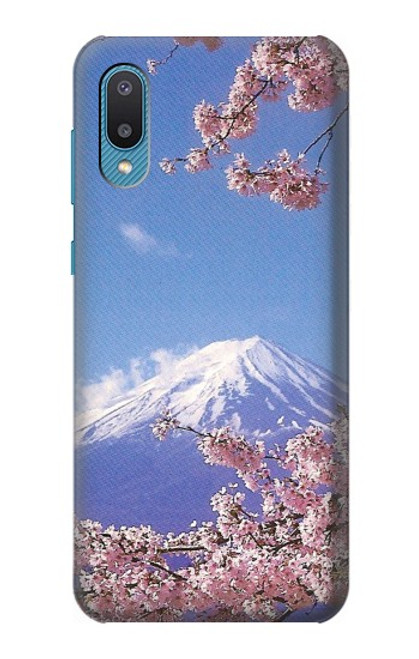 S1060 Mont Fuji Sakura fleur de cerisier Etui Coque Housse pour Samsung Galaxy A04, Galaxy A02, M02