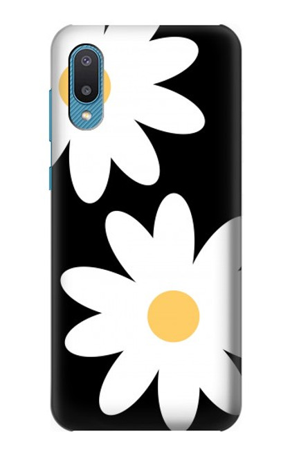 S2315 Fleurs de marguerite blanche Etui Coque Housse pour Samsung Galaxy A04, Galaxy A02, M02