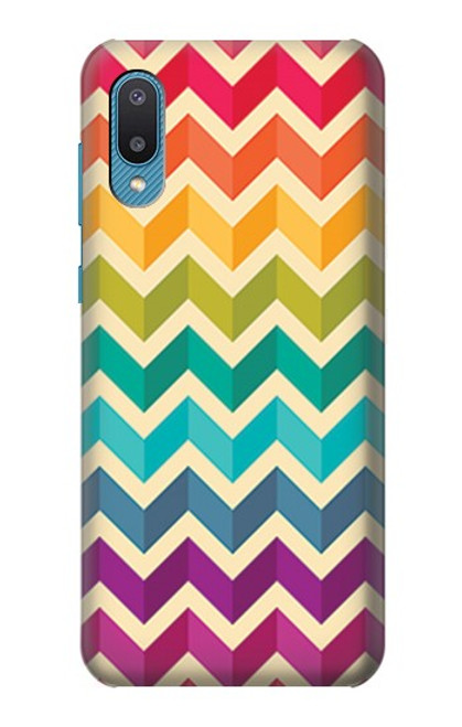 S2362 Arc en ciel coloré Shavron Zig zag Etui Coque Housse pour Samsung Galaxy A04, Galaxy A02, M02