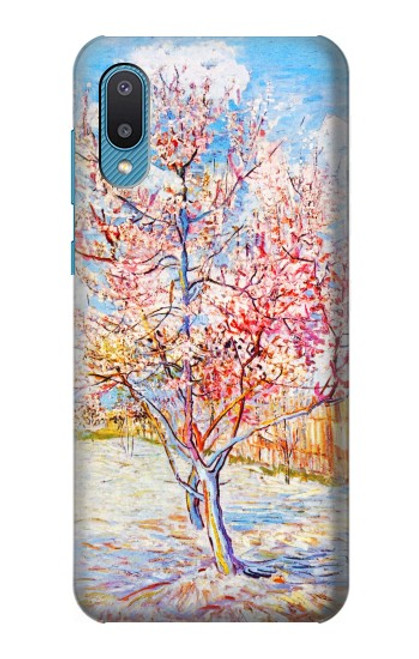 S2450 Van Gogh Fleur de Pêcher Etui Coque Housse pour Samsung Galaxy A04, Galaxy A02, M02